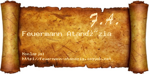 Feuermann Atanázia névjegykártya